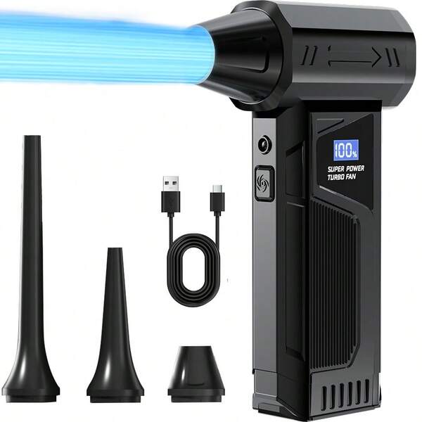 RAF Violent High-Speed Fan, Handheld Fan, High-Speed High-Suction Multi-Functional Fan, Capable Of Dust Removal, Snow Blowing And Charcoal Burning, Multi-Functional Indoor And Outdoor Super Turbine Mini Fan.