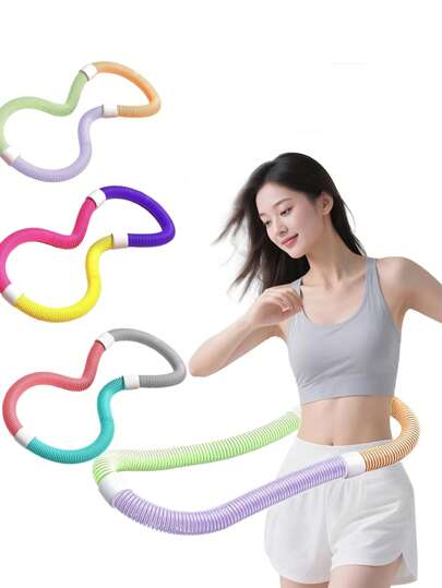 Heavy-Duty Silent With Weighted Design - Non-Slip Grip, Foldable & Portable Fitness Hoop For Core, Legs, Arms, Glutes - Full-Body Workout For Weight Loss, Toning, Pilates, HIIT - Ideal For Home Gym, Yoga, Dance - Compatible With Beginners & Advanced Users, Toning Exercise, Sleek Exercise Tool, Durable Construction, Exercise Equipment, Yoga Practitioners