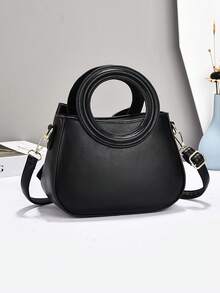 Elegant Bow Decor Fashion Handbag, Multifunctional Mommy Bag Large Capacity Shoulder Tote Bag, Fashionable Design, New Soft Leather Small Square Handbag, Versatile Casual Shoulder Bag With Multiple Compartments, Suitable As Valentine's Day Gift For Travel, Shopping - Multicolor - View 2
