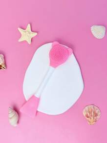 Juego de 4 piezas de cepillos faciales de silicona multifuncionales, cepillo facial exfoliante de doble cabeza de silicona, cepillo de doble cara, cepillo facial reutilizable, cepillo facial manual, adecuado para el cuidado y el masaje facial, cepillo exfoliante de silicona manual para eliminar los residuos de maquillaje, los puntos negros, el masaje facial y la limpieza profunda de la piel