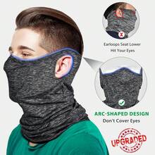 Summer Lightweight Breathable Waterproof Windproof UV Protection Adjustable Drawstring Neck Gaiter Face Mask Scarf, Perfect Holiday Gift For Family Friends Elders - Multicolor-6 pack - 查看 2