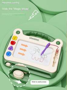 儿童艺术绘画玩具、体育教育玩具、儿童涂鸦画板、男孩和女孩的学习和教育玩具、磁性印章、儿童书写/绘画板用品、生日/万圣节/圣诞节礼物（本产品有多种图案，随机发送，一些配件颜色随机分布，手工测量可能存在轻微测量误差）、画板、磁性板、玩具、返校