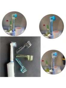 1/5/10pcs Electric Toothbrush Head Covers Dust Cover Toothbrush Cover Protective Sleeve Toothbrush Cap Reusable Toothbrush Head Covers To Keep Dust Away Dual Clean Trizon Pulsonic SR 12A 18A Replacement Brush Heads For Travel Camping Family School Cleaning Supplies Cleaning Tool Household Gadgets(Transparent)