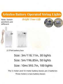 1包电池供电迷你铜线星光灯串，适用于卧室、梅森罐、DIY派对、婚礼、餐桌装饰、情人节、感恩节（冷白光） - 白色 - 查看 10