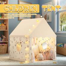 RonHam [户外休闲玩具] 趣味儿童游戏帐篷，精致公主童话城堡，米色和粉色两种款式，游戏屋帐篷，儿童秘密基地和睡觉帐篷，便携式娱乐游戏屋，送给孩子的理想节日礼物，圣诞礼物，沙滩玩具，不含配件和灯具