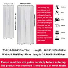 2pcs Navy Blue And White Ceiling Mesh Curtain Set, 2.46x26.24ft/5.24x26.24ft, Suitable For Table Runner Decor, Wedding Ceiling Curtain Arch Curtain, Transparent Blue Window Curtain, Wedding Arch Curtain, Party Decor Material, Suitable For Wedding, Bridal Shower, Birthday, Anniversary And Other Occasions - Multipurpose Decor For Indoor And Outdoor Events