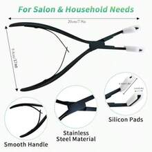 MHair Extensions Tools Kit Tape In Hair Sealing Pliers Tool Kit Profional Flat Surface Sealing Hair Extension Plier Tools With Double Sided Replacement Adhesive Hair Extension Tape Tabs8001 - as pic - View 5