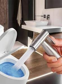 Set de 3 pulverizatoare de bideu portabile, pulverizator de bideu pentru toaletă montat pe perete cu debit de apă reglabil, furtun flexibil de 79 inci și suport, pentru curățarea băii, igiena personală și spălarea toaletei, sporește confortul curățării băii, instrument de curățare multifuncțional, accesoriu esențial pentru baie