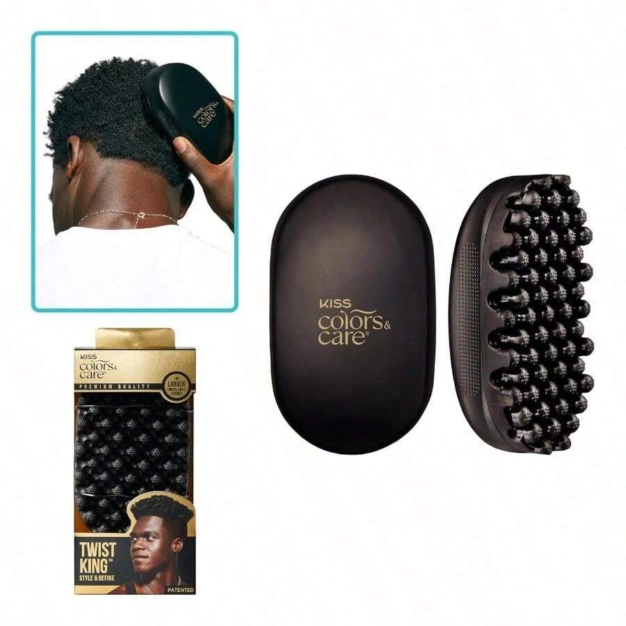 KISS Colors Care Twist King Premium Twist Tool LongLasting Durable 2X Longevity Defines Twists Professional Quality Quick Easy Styling Washable Black 0.53 Pounds KTWS04 -AA - 黑色 - 查看 1