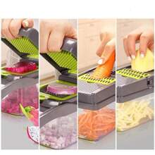 Professional Kitchen Slicer Stainless Steel 16 In 1 Slicer Cutter Grater For Vegetables, Fruits And Other Different Things For Home - 彩色 - 查看 6