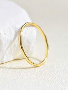 1 pieza Anillo de plata de ley S925, adecuado para apilar en verano, ideal para regalos de vacaciones y cumpleaños, diseño unisex, regalo de joyería para amigos y parejas