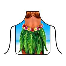 2 pezzi Grembiule hawaiano unisex per barbecue, in materiale tessile di poliestere, accessori per travestimenti e feste di coppia, accessori per barbecue e cucina, grembiule da cucina divertente per uso domestico, regali per le vacanze di Ognissanti