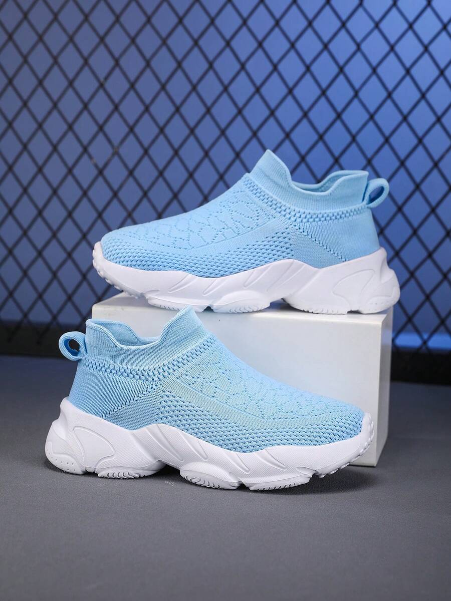 Bestselling Girls' Mesh Lightweight Breathable Comfortable Casual Shoes, Soft Sole Non-Slip Fashion Sneakers - Baby Blue - View 1