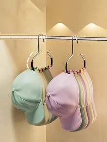 不锈钢圆形衣架，防滑悬挂式收纳架，创意圆形衣钩，可用于收纳帽子、吊带、领带、围巾、内衣等，适用于衣柜收纳 - 彩色 - 查看 4