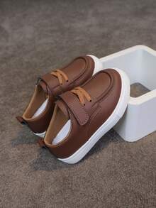 1 Pair Outdoor All-Season Fashionable Casual Retro Style Flat Children Shoes - Brown - View 3