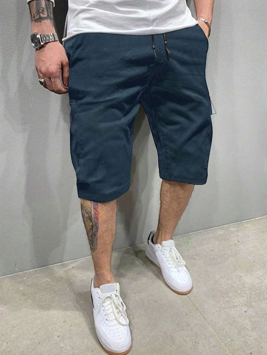 Bermuda Twill Shorts Men's High Quality Summer Men's Top - 藍色 - 查看 1