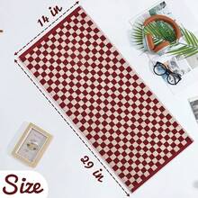 Jacquotha Soft Hand Towels 4 Pack, Orange Checkered Kitchen Towels Set, Decorative Bathroom Fall Decor 13x29 Inches2025 - Đỏ - Xem 5