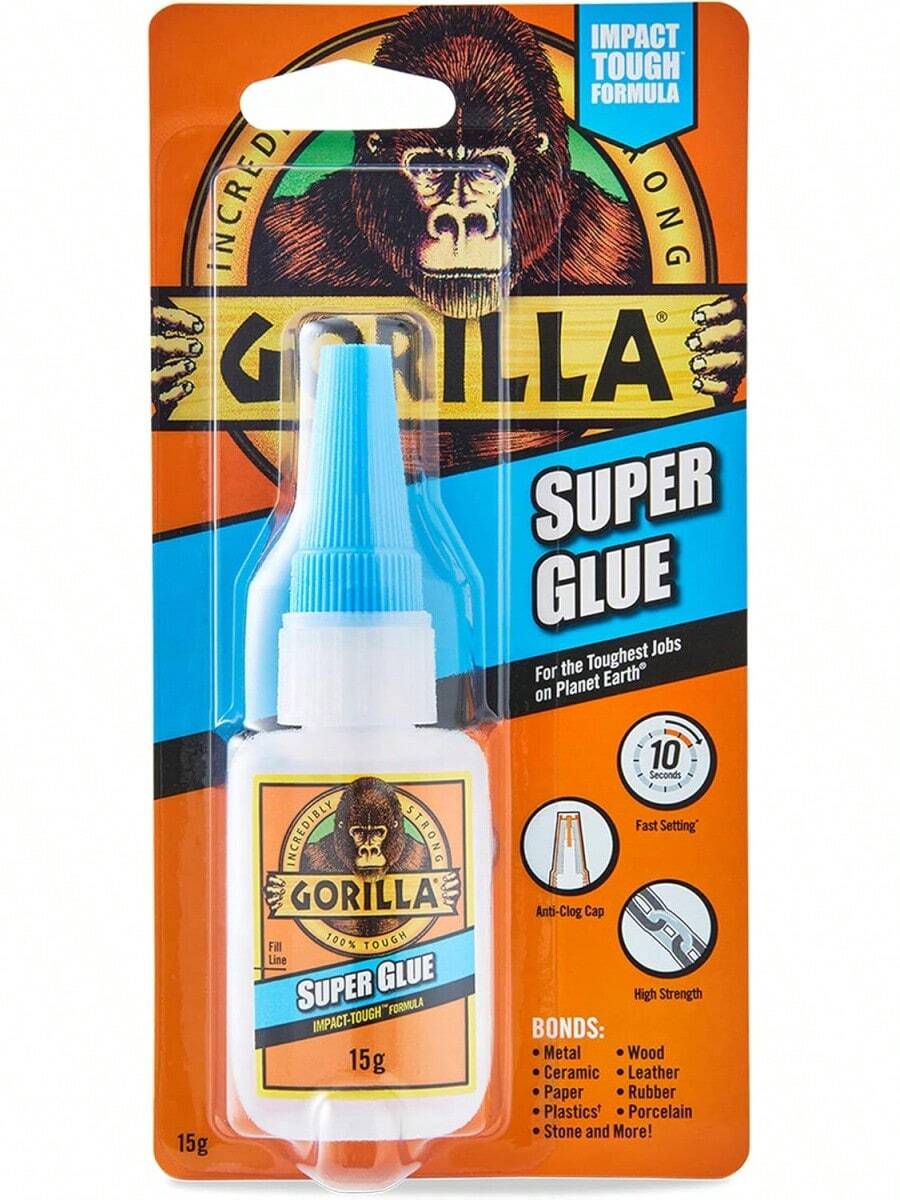 Gorilla Super Glue, 15g – All Purpose, Impact Tough & Fast Setting With Anti-Clog Cap Ideal For Metal, Ceramics, Leather & More - Keo dán siêu dính 15g - Xem 1