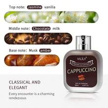 VILÌLY Perfume Comes In Three Different Scents: Chocolate Latte And Cappuccino, With A Long-Lasting Fragrance. A Bottle Of 60ml - Cappuccino - View 3