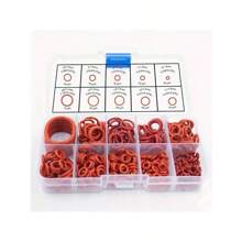 [高品质O型圈垫片] 高品质225件/270件橡胶O型圈垫片|18号汽车空调系统密封圈套件带通用垫片组合，黑色和绿色 - 彩色 - 查看 3