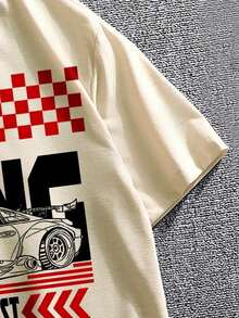 Shirt T-Shirt Car Speed Racing Blouse Women's Men's Unisex - 米色 - 查看 2