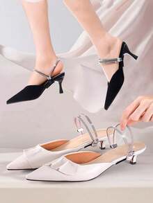 2条装优雅缎面鞋带 鞋子防掉带 高跟凉鞋防掉神器 固定安装无需系鞋带 固定鞋子免提设计 高跟凉鞋装饰 方便好用 适用于高跟鞋 包头鞋 方跟鞋 包头凉鞋防滑固定（使用方法请看视频） - 彩色 - 查看 8