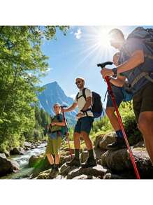 1 st justerbara promenadkäppar i aluminium - hopfällbar och lätt resestav med ergonomiskt handtag och halkfri gummispets, hopfällbar för seniorer/vandring/daglig användning - mobilitetshjälpmedel, stöd för äldre, vandringsstav, nödvändigt för flygplatsresor, hopfällbar käpp, lätt promenadstav, resetillbehör, presentidé för seniorer! - Enkel version - Visa 8
