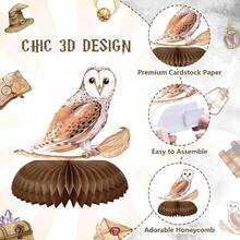 9pcs Wizard Theme Party Decorations, Magical Honeycomb Center Pieces, Wizard Theme Party Table Decor, Perfect For Wizard Theme Party, Birthday, Halloween Home Decor, Halloween Room Decor - Multicolor - View 5