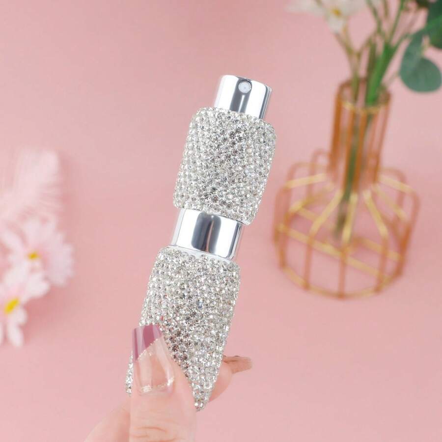 1 pièce Vaporisateur de parfum rechargeableluxueux de 0,27 oz, distributeur de liquide portable anti-fuite, idéal pour le cologne, les liquides, le flacon de parfum rechargeablepour les voyages et l'usage quotidien, accessoires de salle de bain, décoration de la maison