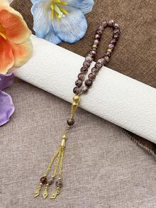 1pc 33pcs Glass Bead Classic Steady Bracelet, Suitable For Men's Daily Wear