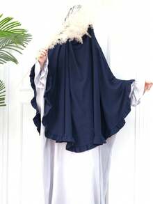 1 Stück Rüschen Hijab Khimar und Abaya Jilbab Kleid, Premium Jilbab Muslimisches Gebet Kopftuch für Frauen, Islamische Kleidung Khimar klassisch vielseitig für jede Abaya Robe oder Muslimische Robe Schleier Hijab, Strand, Urlaub - Verschiedenfarbig - Übersicht 4