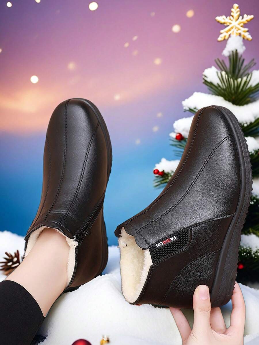 女士时尚多功能雪地靴，保暖内衬踝靴，户外防滑踝靴，圣诞礼物