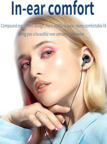 2PCS/1pc USB C In Ear Wired Headset Black,Type C Stereo Wired Earphone Headphones,Type-C Connector In Ear Wired Earphones Compatible With Samsung Galaxy S25/S24/S23/S22/S21/S20,Braided Line With Microphone And Volume Remote Stereo Wired Earbuds Earphone - Black - View 7