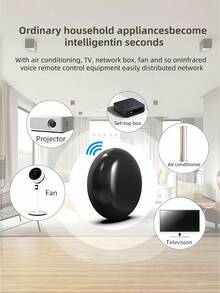 TUYA WiFi Smart IR Remote Controller Smart Home Universal Remote Blaster,One For All Control AC TV DVD CD AUD SAT Etc,Compatible With Alexa And Assistant,Smart Life APP,No Hub Required - Black - View 4