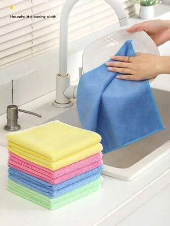 10/20 Pieces/Pack Multi-Color Cleaning Microfiber Towel Set - Various Quantities To Choose From, Kitchen, Bathroom, Home, Housewares