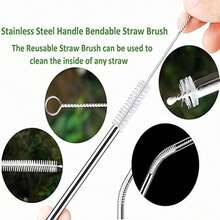 20/15/10/8/5/2pcs Reusable Straw Cleaning Brushes, Straw Cleaner Suitable For Washing Straws, Bottles And Tubes - Multicolor - View 8