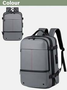 1个真空压缩背包，带行李带，符合TSA标准，采用耐用尼龙材质，可扩展设计，男女通用大容量旅行背包，多功能行李收纳背包，轻便防水，旅行必备 - 彩色 - 查看 8