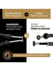 马桶坐浴盆水龙头黑色手持喷雾器不锈钢浴室手持坐浴盆喷雾器套装软管马桶自清洁淋浴喷头（黑色套装） - 黑色 - 查看 2