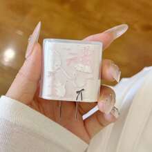 4pcs Pink Bow/Flower/Butterfly Apple 18/20W Data Cable Protector Sleeves, Compatible With IPhone 16/16 Pro Max/15/14/13/11 Charger Adapter & Charging Cable Anti-Bending Soft Case - Pink Bow Tie Bunny - View 4