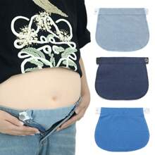 1pc/2pcs Maternity Waistband Extender, Elastic Waist Extender For Pregnant Women, Adjustable Pants Extender Buckle, Unisex - Multicolor - View 2