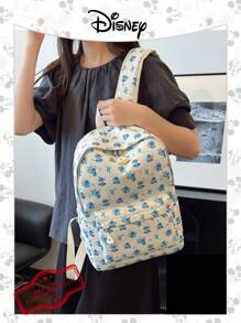 Disney 1 Pieza Oficial Autorizada | Mochila con estampado de Mickey Mouse y Stitch, de gran capacidad con compartimento para laptop | Mochila casual | Bolsa deportiva | Mochila con diseño de dibujos animados | Mochila ideal para niñas/estudiantes/adolescentes/graduados, perfecta para uso diario, excursiones, viajes, compras y regreso a la escuela