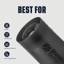 BlenderBottle Classic V2 Shaker Bottle Protein Shakes And Pre Workout, 28-Ounce, Black, 2 Pack - 黑色 - 查看 4