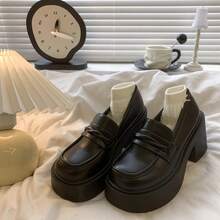 Women Loafers Shoes - 亮光黑 - 查看 4