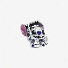 Disney 1 pieza Charm colgante con diseño de Dumbo y bordado "Mum" chapado en plata para pulsera o collar, regalo ideal para festividades