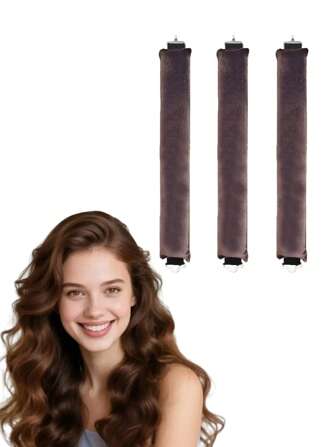 3pcs Women Heatless Hair Curlers, No Damage Sleeping Hair Wave Roller Curling Tools, Suitable For Daily Use ,Hair Styling Tools Hair Accessories