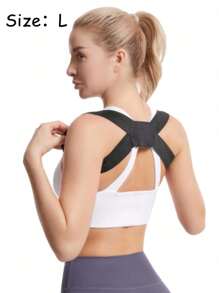 Corrector de postura ajustable para mujeres y hombres, soporte de postura invisible para adultos, cinta de soporte para la espalda y los hombros para mejorar la postura, soporte para la espalda y el pecho, cinta moldeadora del Body, unicolor de poliéster, accesorios de sujetador, sin batería requerida