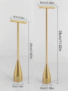 TONVIC 1PC/2PCS/4PCS Exquisite Creative Jewelry Earring Display Stand T-Shaped Tower Metal Earring Holder Storage Rack Stud Earrings Ring Hanging Storage Rack Home Decor - Gold - View 26