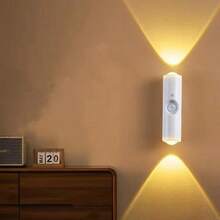 New Magnetic Wall Light Rechargeable Night Light, Smart Motion Sensor Light, Self-Adhesive Hillside Dual Cat Eye Atmosphere Lamp For Stairs, Indoor, Outdoor, Balcony - 1-pack Wall Light - View 4