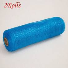 1/2 Rolls Deco Mesh Ribbon - 10inch X 30 Feet Each Roll Metallic Foil Mesh Ribbon For Wedding, Birthday,Halloween, Thanksgiving, Christmas, New Year DIY Gift Decorationand Home Decorating