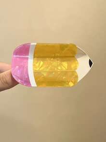 1 件创意铅笔发夹发饰，独特设计发夹女士发饰女爪夹秋季配饰秋冬度假装女士 - 黃色鉛筆 - 查看 5